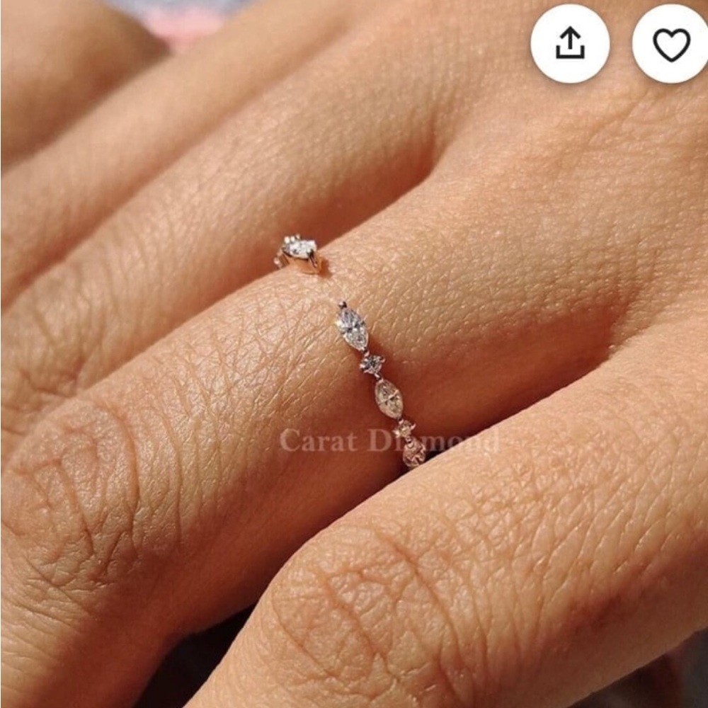 Moissanite Open Gap Ring